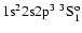${\rm 1s}^2{\rm 2s2p}^3\ ^3{\rm S}^{\rm o}_{1}$