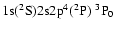${\rm 1s}(^2{\rm S}){\rm 2s2p}^4(^2{\rm P})\ ^3{\rm P}_{0}$