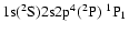 ${\rm 1s}(^2{\rm S}){\rm 2s2p}^4(^2{\rm P})\ ^1{\rm P}_{1}$