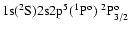 ${\rm 1s}(^2{\rm S}){\rm 2s2p}^5(^1{\rm P}^{\rm o})\ ^2{\rm P}^{\rm o}_{3/2}$