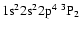${\rm 1s}^2{\rm 2s}^2{\rm 2p}^4\ ^3{\rm P}_{2}$