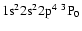 ${\rm 1s}^2{\rm 2s}^2{\rm 2p}^4\ ^3{\rm P}_{0}$