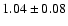 $1.04\pm 0.08$