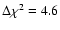 $\Delta \chi^2 = 4.6$