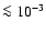 $\la 10^{-3}$