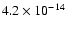$4.2 \times 10^{-14}$