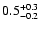 $\rm0.5^{+0.3}_{-0.2}$