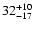 $\rm 32^{+10}_{-17}$