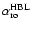 $\alpha^{\rm HBL}_{\rm ro}$