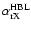 $\alpha^{\rm HBL}_{\rm rX}$