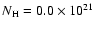$N_{\rm H} = 0.0 \times 10^{21}$