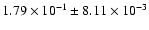 $1.79 \times 10^{-1} \pm 8.11 \times 10^{-3}$