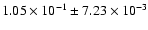 $1.05 \times 10^{-1} \pm 7.23 \times 10^{-3}$