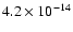 $4.2 \times 10^{-14}$
