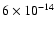 $6 \times 10^{-14}$