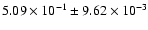$5.09 \times 10^{-1} \pm 9.62 \times 10^{-3}$