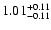 $\rm 1.01^{+0.11}_{-0.11}$
