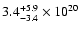 $\rm 3.4^{+5.9}_{-3.4}
\times 10^{20}$