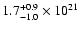 $\rm 1.7^{+0.9}_{-1.0}
\times 10^{21}$