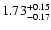 $\rm 1.73^{+0.15}_{-0.17}$