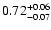 $\rm0.72_{-0.07}^{+0.06}$