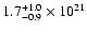 $\rm 1.7_{-0.9}^{+1.0}
\times 10^{21}$