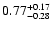 $\rm0.77_{-0.28}^{+0.17}$