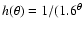 $h(\theta )=1/(1.6^{\theta }$