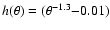 $h(\theta )= (\theta ^{-1.3} {-} 0.01)$