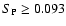 $S_{\rm P}\geq 0.093$