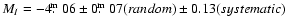 $M_I = -4\hbox{$.\!\!^{\rm m}$ }06 \pm0\hbox{$.\!\!^{\rm m}$ }07(random)\pm0.13(systematic)$