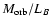 $M_{{\rm orb}}/L_B$