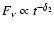 $F_\nu \propto t^{-\delta_2}$