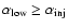 $\alpha _{\rm low} \geq \alpha _{\rm inj}$