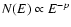$N(E) \propto E^{-p}$
