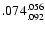 $\rm .074^{.056}_{.092}$