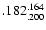 $\rm .182^{.164}_{.200}$