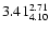$\rm 3.41^{2.71}_{4.10}$
