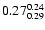 $\rm0.27^{0.24}_{0.29}$