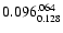 $\rm0.096^{.064}_{0.128}$