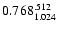 $\rm0.768^{.512}_{1.024}$
