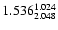 $\rm 1.536^{1.024}_{2.048}$