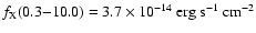 $f_{\rm X}(0.3{-}10.0)=3.7\times 10^{-14}\ {\rm erg\ s}^{-1}\ {\rm cm}^{-2}$