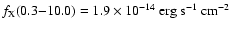 $f_{\rm X}(0.3{-}10.0)=1.9\times 10^{-14}\ {\rm erg\ s}^{-1}\ {\rm cm}^{-2}$
