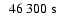 $\ \ 46~300\ {\rm s}$