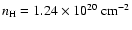 $n_{\rm H}=1.24\times10^{20}\ {\rm cm}^{-2}$