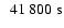 $\ \ 41~800\ {\rm s}$