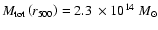 $M_{\rm tot}\left(r_{500}\right) =2.3 \ \times 10^{14}~{M}_{\odot}$
