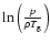 $\ln \left(\frac{p}{\rho T_{\rm g}}\right)$
