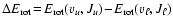 $\Delta E_{\rm rot}\!=\!E_{\rm rot}({v}_u,J_u)\!-\!E_{\rm rot}({v}_\ell,J_\ell)$